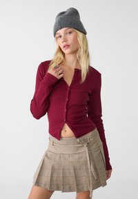 Stradivarius LONG SLEEVE - Cardigan - bordeaux