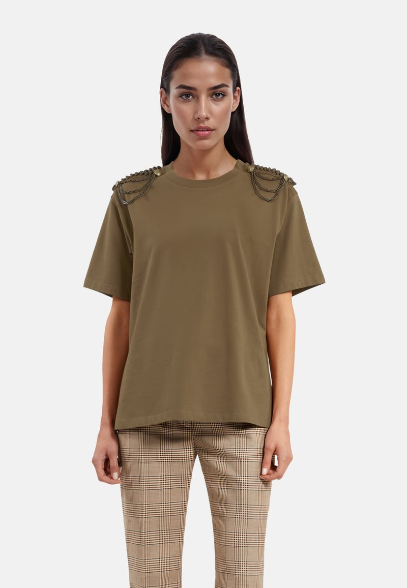 The Kooples - Camiseta estampada - kaki, Ampliar