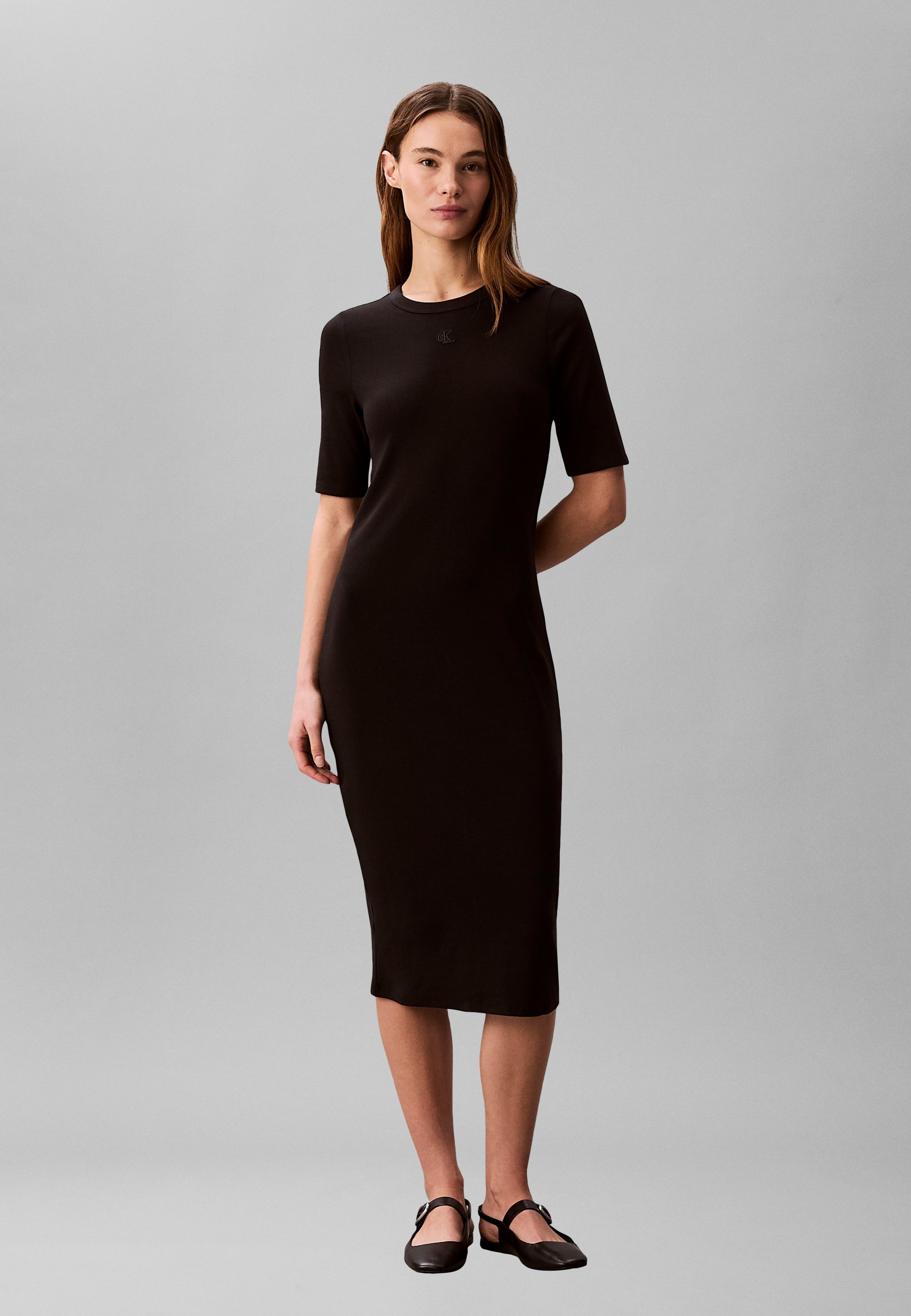 Calvin Klein Jeans MIDI - Shirt dress - black