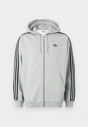 adidas Originals BAGGY HOODIE - Jaka ar rāvējslēdzēju - medium grey heather/black