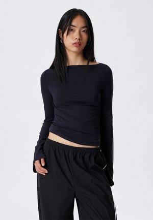 Weekday SOFT LONG SLEEVE TOP - T-shirt à manches longues - dark blue
