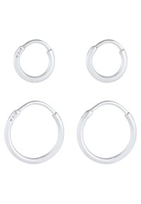 2 PACK HOOPS - Earrings - silberfarben