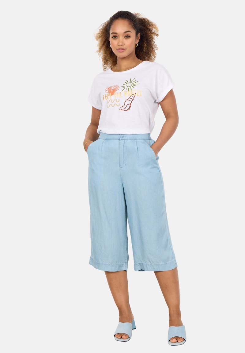 SOYA CONCEPT Liv 42 Light Blue Denim Short Sleeve Top