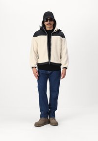 K-Way Giacca in pile - ecru/black pure