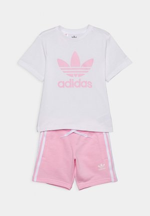 SHORT TEE SET UNISEX - T-shirt con stampa - white/true pink