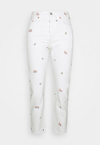 Não selecionado, white denim