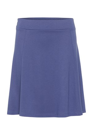 Lila tenniskjol gjord av mjukt tyg, med en lätt utsvängd silhuett, en bred och bekväm midjeresår samt en slät nederkant.