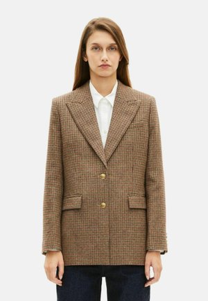 Blazer - camel melange   burgundy