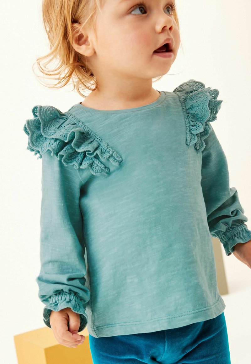 Fringes Shirt In Baby-blue