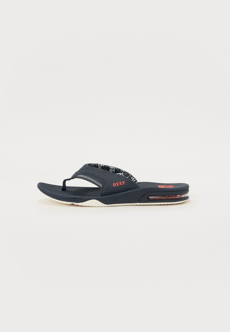 Reef - FANNING - T-bar sandals - navy/orange tropic, Enlarge