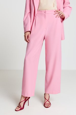 LUNGO TINTA UNITA - Pantalon classique - rosa