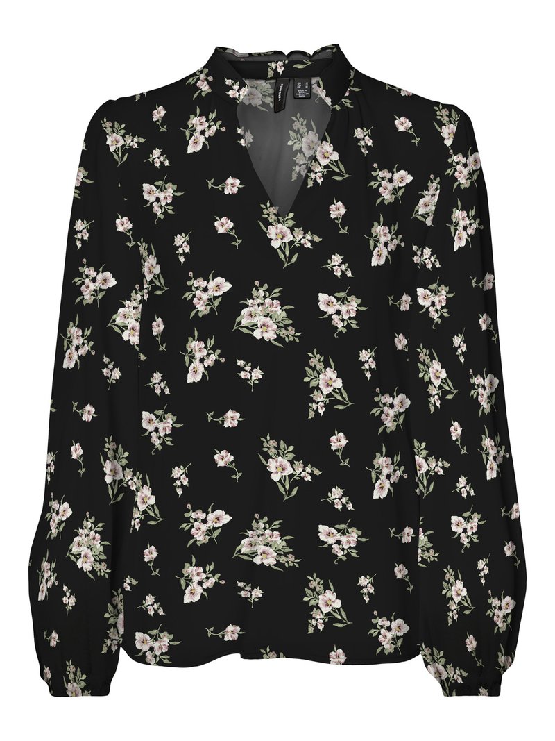 Vero Moda VMEASY VOLUME - Μπλούζα με μακριά μανίκια - black/sandy