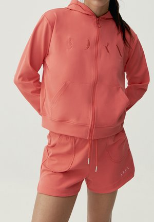 ABBIE - Mikina na zip - coral