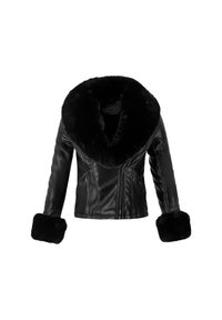 Chaqueta de cuero sintético - black