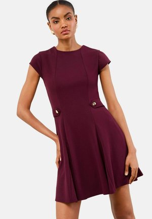 Rochie din jerseu - burgundy red