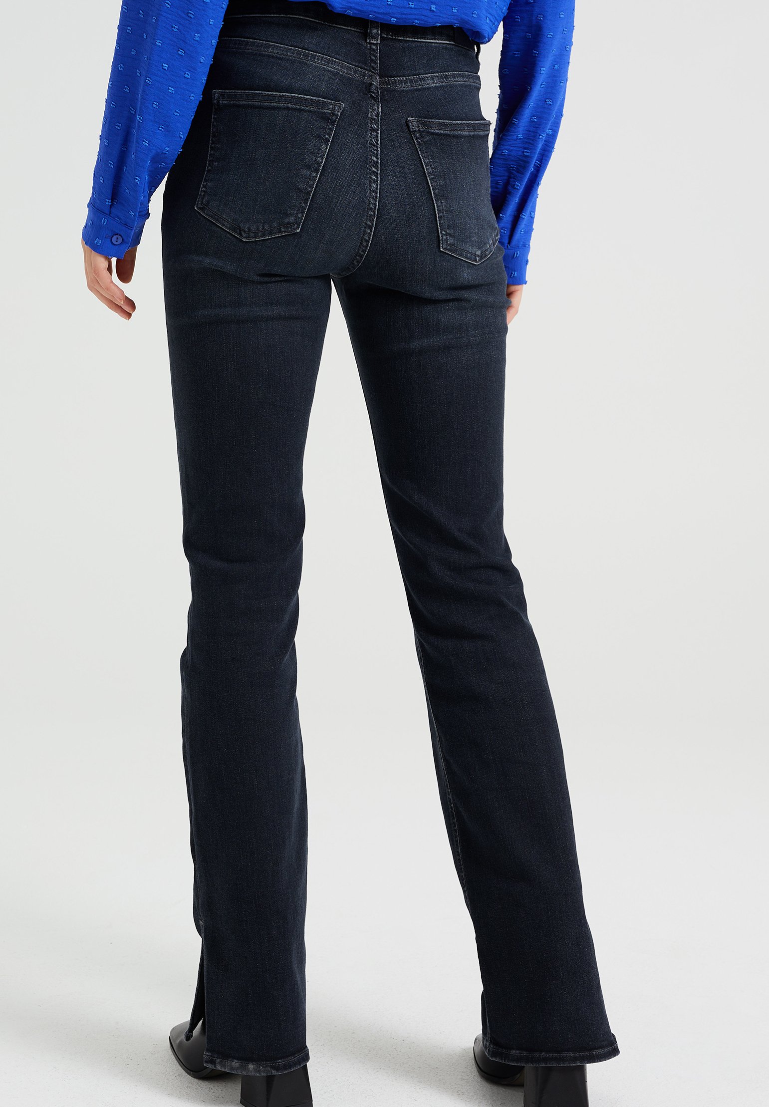 WE Fashion DAMES HIGH RISE MET STRETCH - Bootcut jeans - black/zwart -  Zalando.nl
