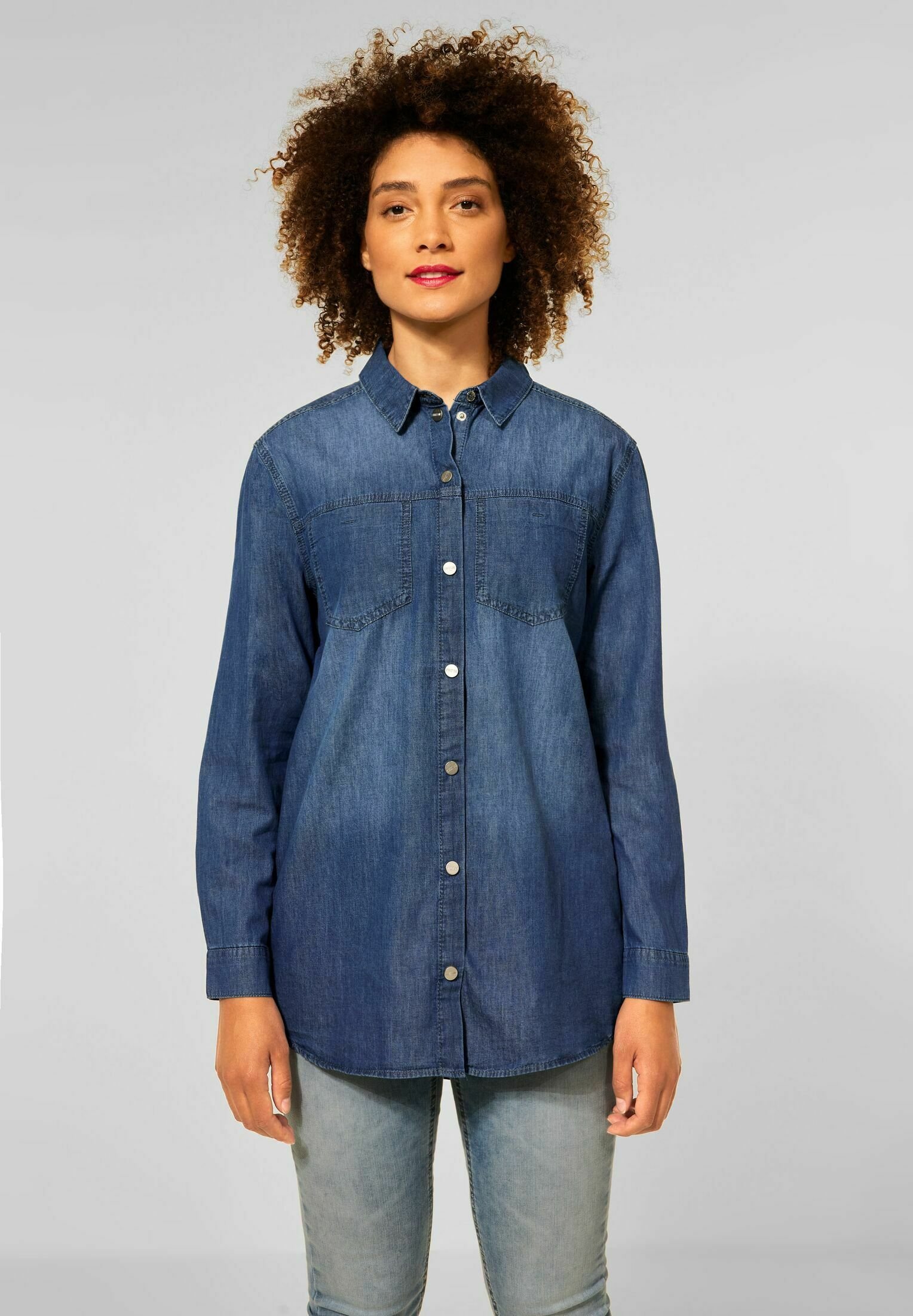 Button-down blouse - blau/blue denim 