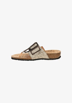 Think!, THINK JULIA 3-001136-3010 GRAU - Pantolette flach - taupe kombi