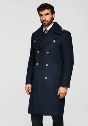 DECORATIVE APPLIQUÉS ON THE SHOULDERS  - Klassisk frakke - navy blue