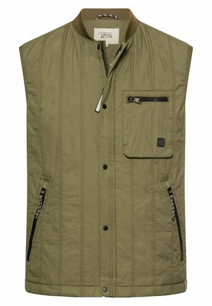 STEPP MIT STEHKRAGEN - Vest - deep olive