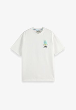 Scotch & Soda, FRONT AND BACK ARTWORK - T-shirt print - weiß