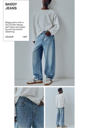 PULL&BEAR Vrećaste traperice - blue denim