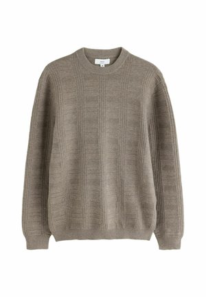 Next, N. PREMIUM TEXTURED KNITTED JUMPER - Svetrík - dark stone