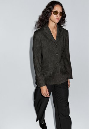 Massimo Dutti HERRINGBONE - Blazer - dark brown