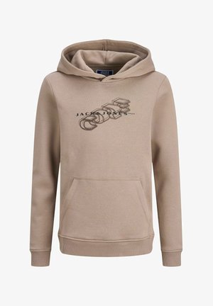 Pulover s kapuco - desert taupe