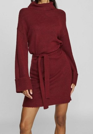 Gebreide jurk - dark red