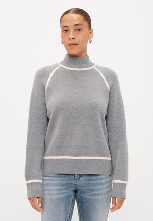 VMGOLD HIGHNECK  - Stickad tröja - medium grey melange/birch