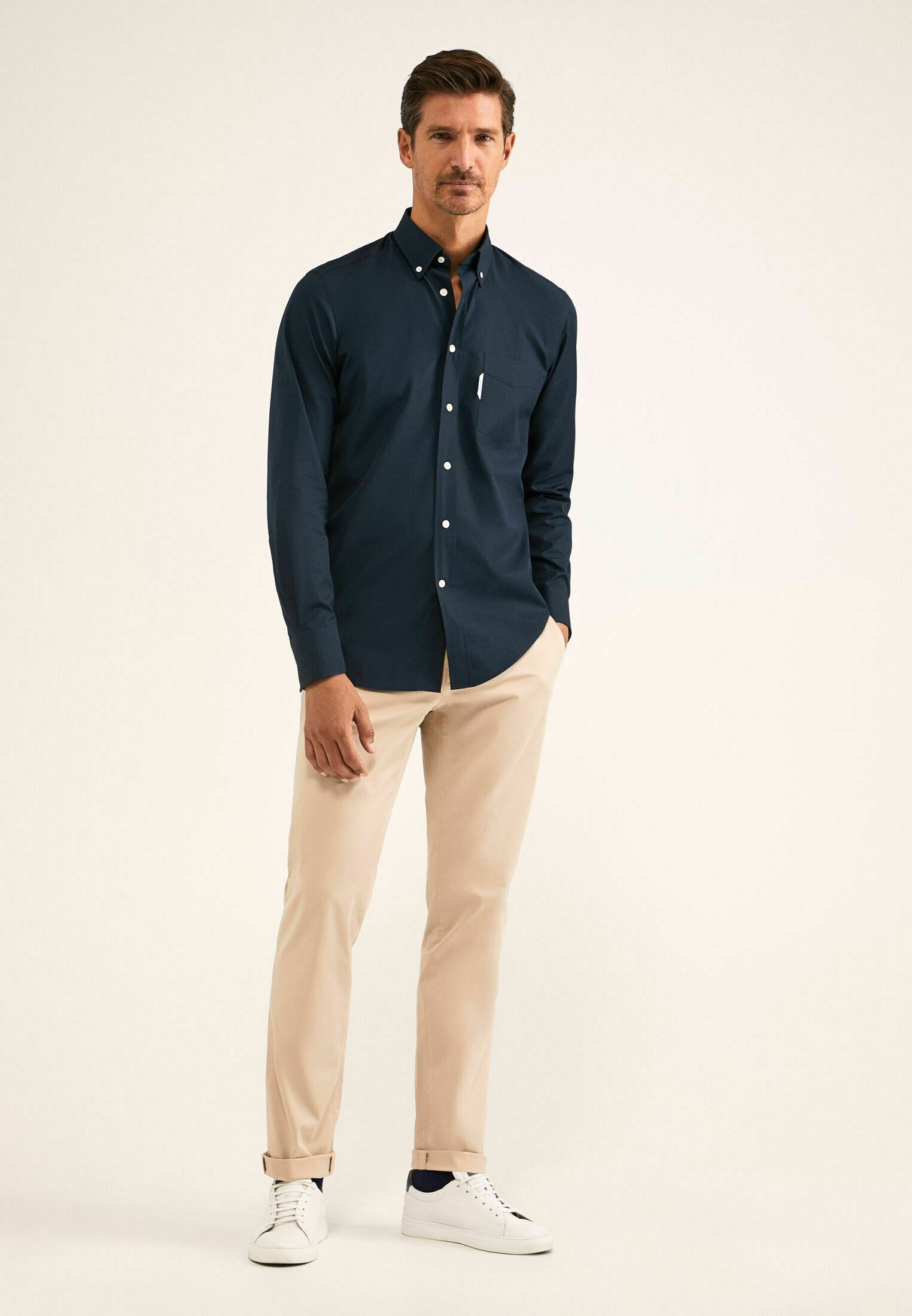 Chemise Façonnable Bleue Taille M - Occasion Très Bon état - Légère Trace Au Dos