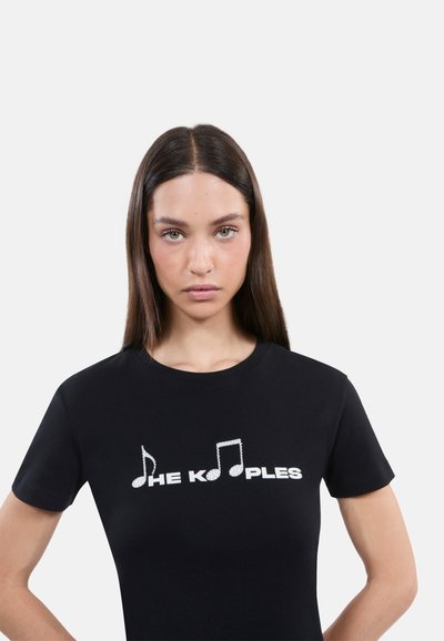The Kooples À SÉRIGRAPHIE MANCHES COURTES - T-shirt imprimé - black washed