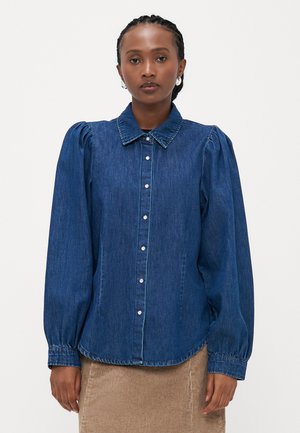 ONLBRANDI PUFF SHIRT  - Skjortebluse - dark blue denim