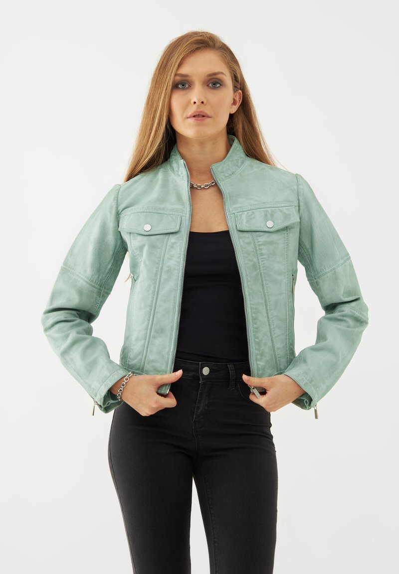 Bolongaro Trevor KELLY RACER - Kožená bunda - grayed jade