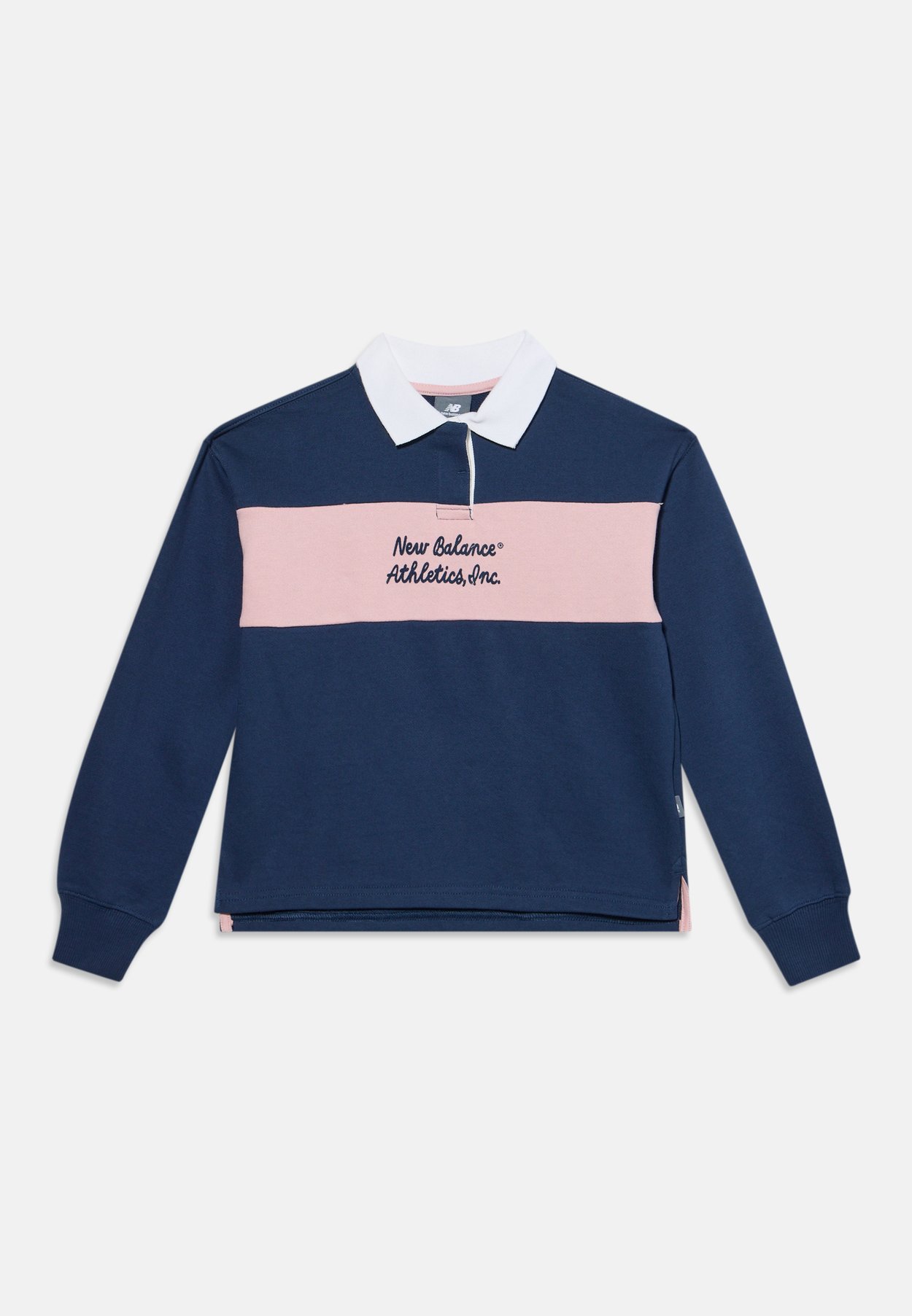 New Balance CONTRAST PANEL RUGBY - Long-sleeved top - navy