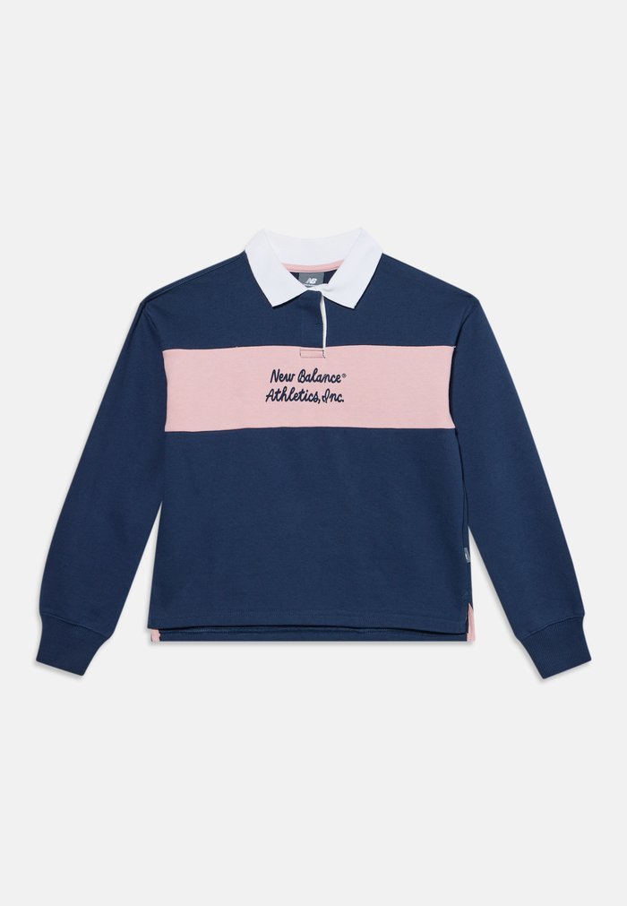 New Balance CONTRAST PANEL RUGBY - Long-sleeved top - navy