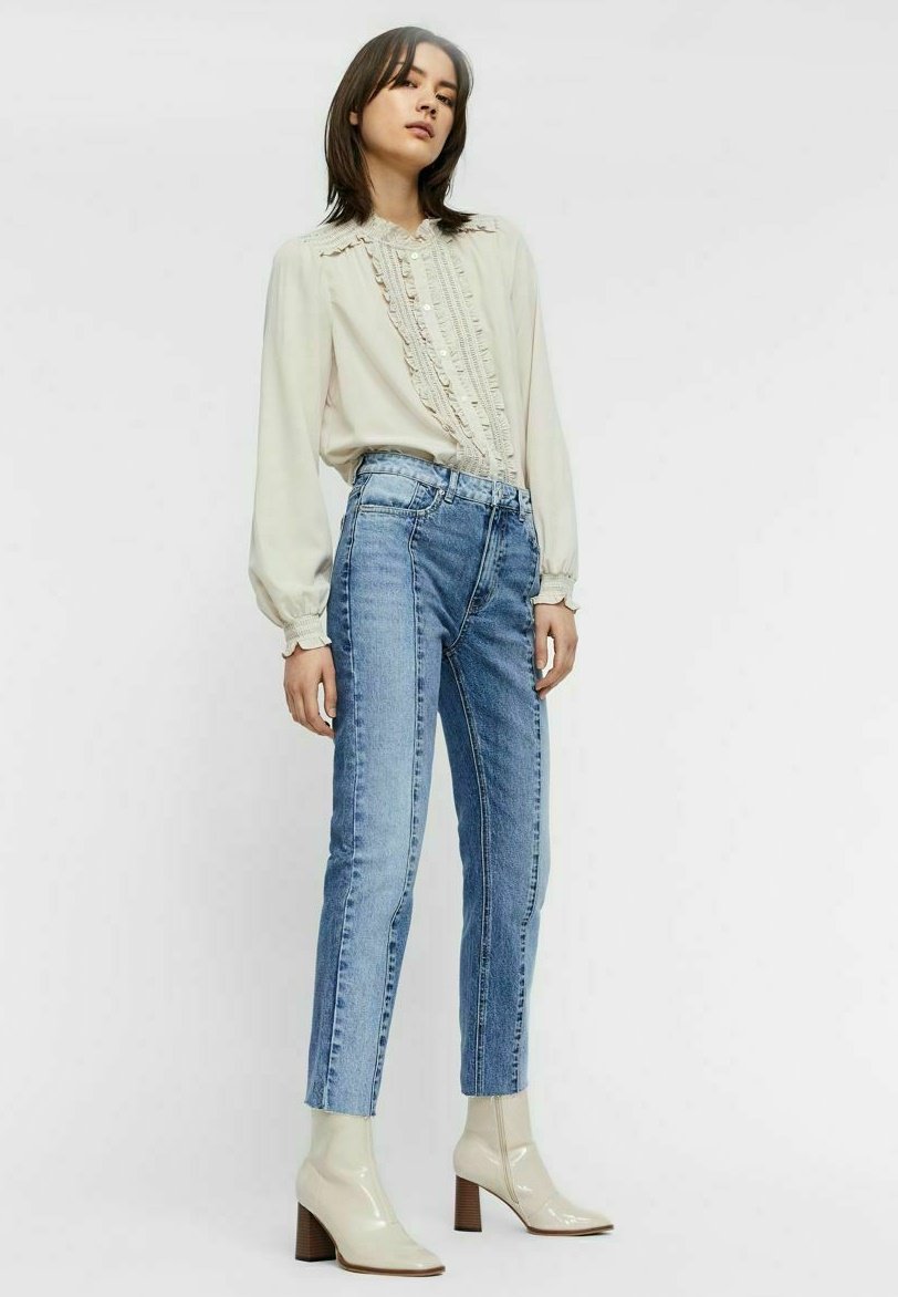 Vero Moda Straight leg jeans - blue denim/donkerblauw - Zalando.nl