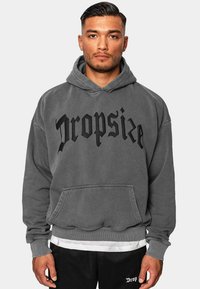 Dropsize HEAVY PRINT - Kapuzenpullover - washedgrey