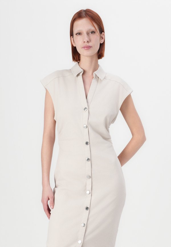 ONLBABE CAPSLEEVE MIDI DRESS - Shirt dress - pumice stone4