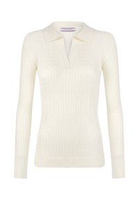 WITH A PATTERN AND COLLAR - Poloshirt - off white