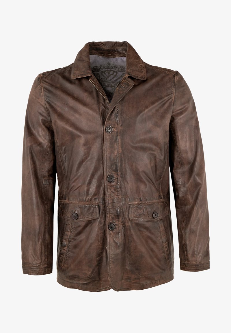 Mark Maddox ANTHONY - Leather jacket - mocca