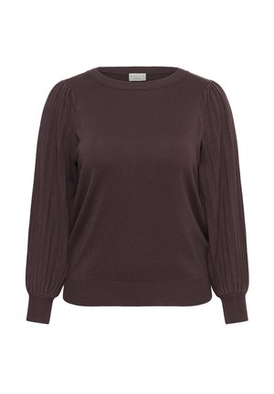 Kaffe Curve, KAFFE CURVE KCLONI KNIT PULLOVER - Strickpullover - fudge