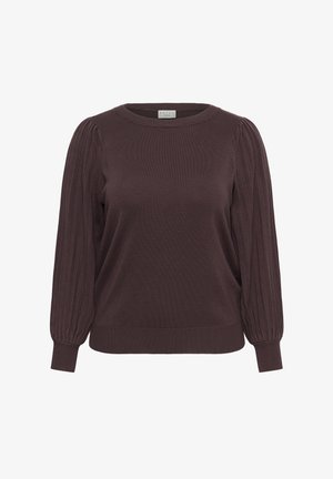Kaffe Curve, KAFFE CURVE KCLONI KNIT PULLOVER - Strickpullover - fudge