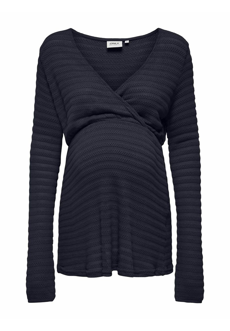 ONLY MATERNITY NORMAL GESCHNITTEN V-AUSSCHNITT  - Maglione - night sky