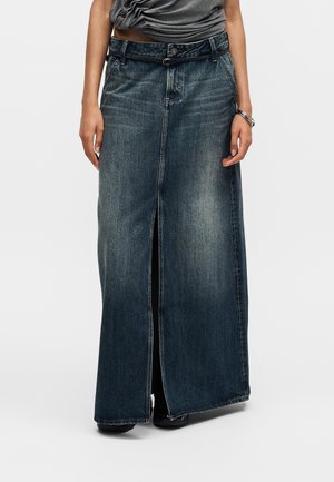 G-STAR MAXI SKIRT  - Farkkuhame - blue denim