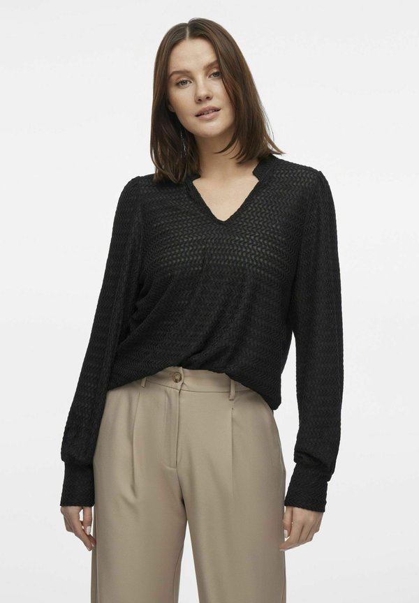 MIT LANGEN ÄRMELN V AUSSCHNITT - Strickpullover