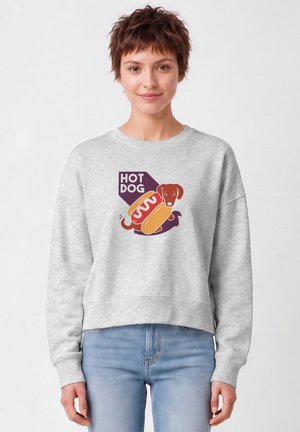 watapparel, HOT DOG - Sweatshirt - cool heather grey
