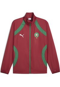 MOROCCO FRMF PREMATCH WOVEN JACKET - Veste de survêtement - intense red archive green