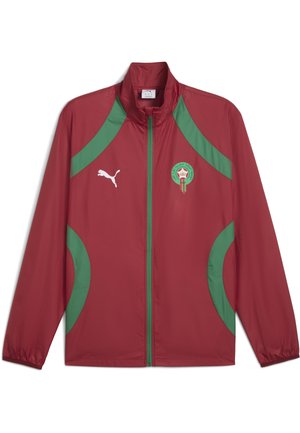 Puma MOROCCO FRMF PREMATCH WOVEN JACKET - Giacca sportiva - intense red archive green